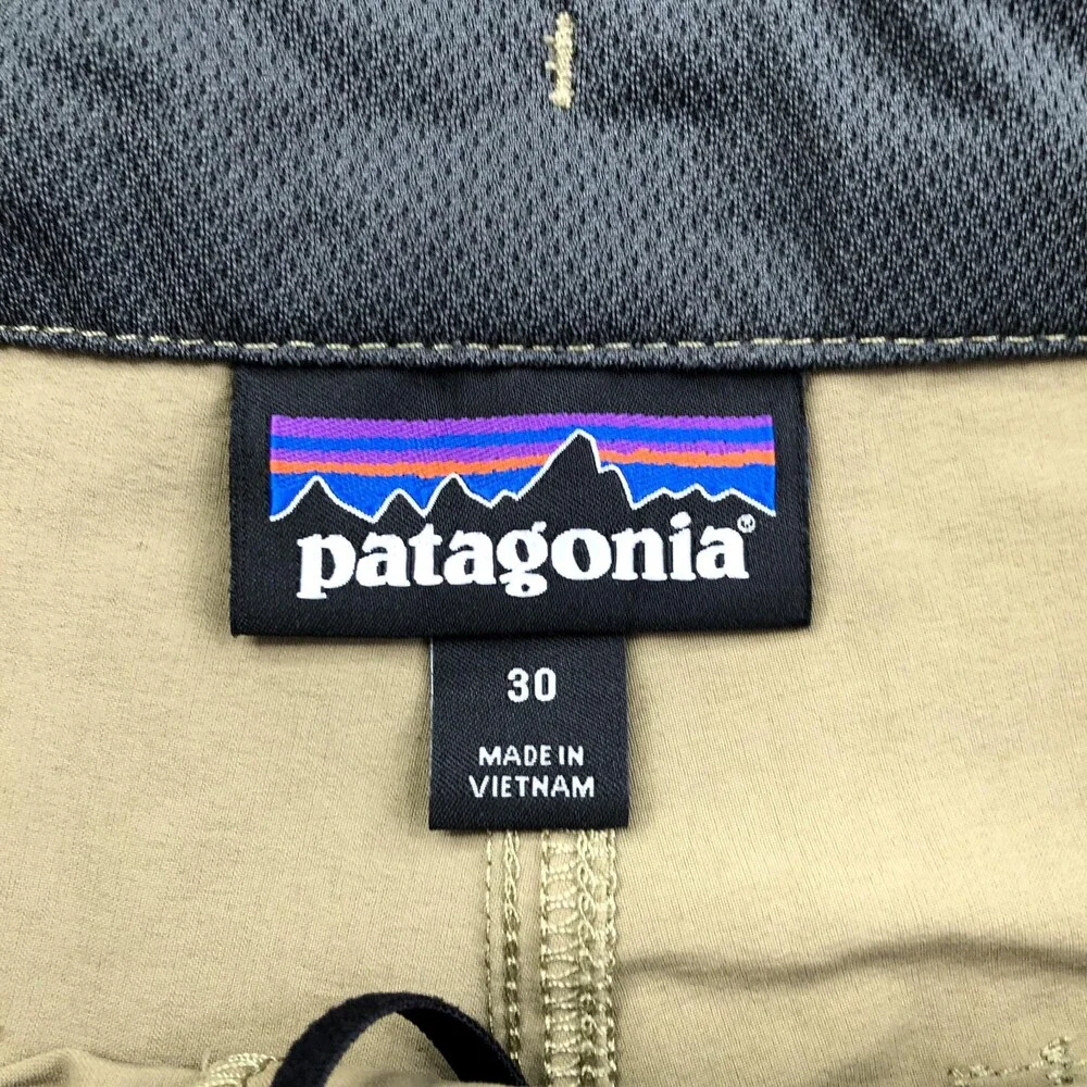 Patagonia Shorts Mens 30 Beige Microfiber 10 Inch Hiking Quick Dry Pockets - Picture 5 of 10